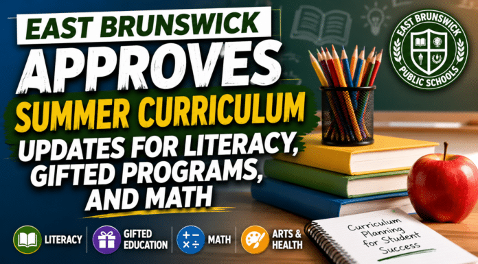 East Brunswick Approves Summer Curriculum Work Focused on Literacy, Gifted Education, and Math