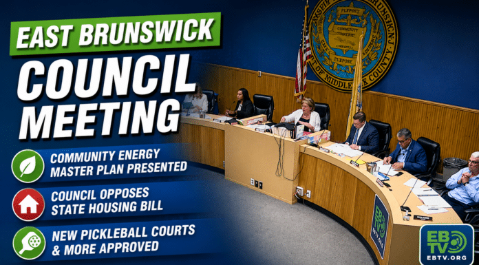 East Brunswick Council Reviews Community Energy Plan, Approves Pickleball Courts and Opposes State Housing Bill East Brunswick Council Reviews Community Energy Plan, Approves Pickleball Courts and Opposes State Housing Bill