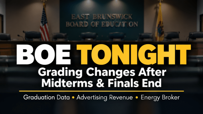 East Brunswick BOE Tonight Grading Changes After Midterms and Finals End